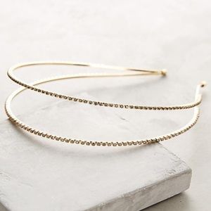 Anthropologie BHLDN gold crystal headband